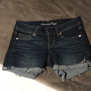 Jean shorts.
